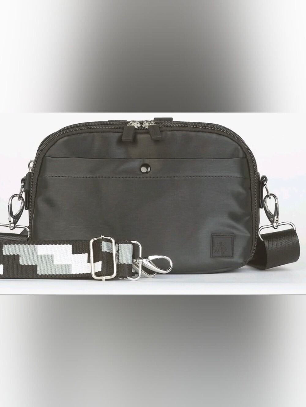 IHKWIP Day to Day Convertible Crossbody with Two Straps Bag Metallic Black